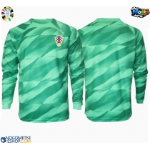 Moški Nogometni dresi Hrvaška Vratar Gostujoči EP 2024 Dolgi Rokav